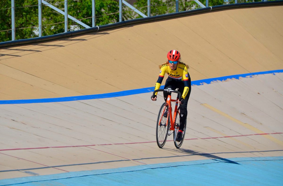 LyonStadler's tweet photo. Fantastic day for 1000 Lap Challenge &amp; #SeeThursdayRide @CLEVelodrome! Thanks @HirobelLLC #TallaricoCycles @TrekBikes @JAKROOUSA https://t.co/Xaij1xR3P9