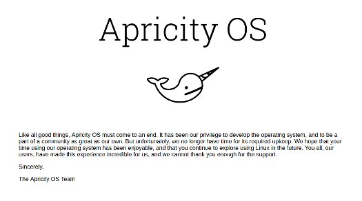 LinuxGuyAround's tweet image. #ArchLinux Based #ApricityOS Shuts Down - goo.gl/BMx24L via @FOSSForce