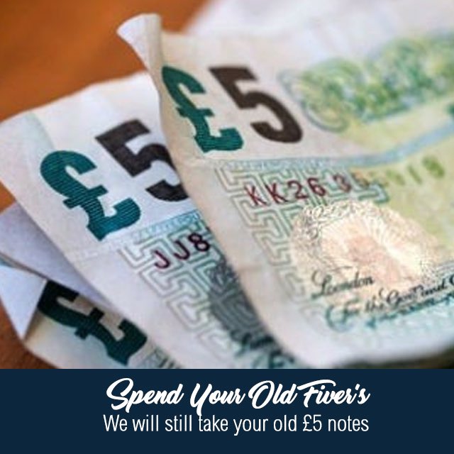 HattieCoffeeVan's tweet photo. If you have an old #fiver in your wallet or purse you can still spend it with us :-) #oldfiver #coffee #whitstable #VintageVan #coffevan https://t.co/SnkHN2A1e0