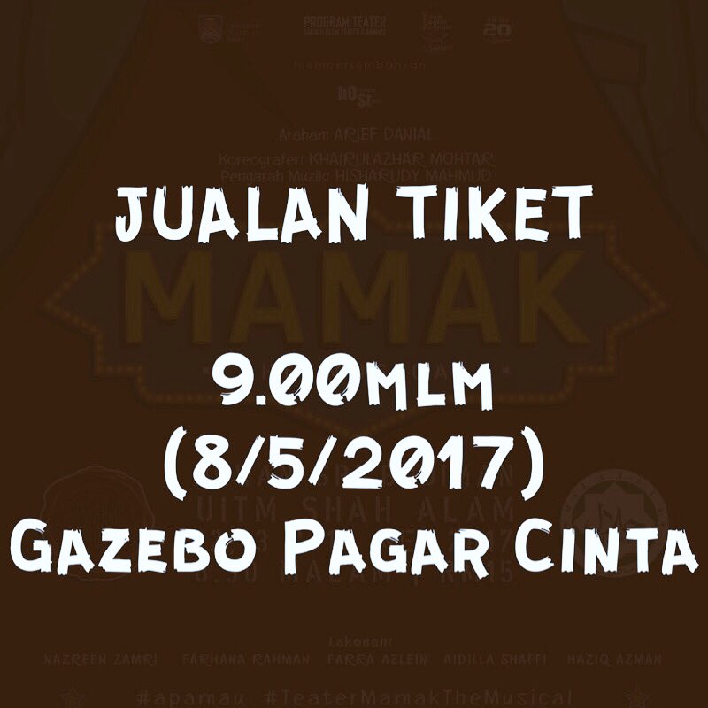 badangthemovie's tweet photo. Jangan lupa dapatkan tiket anda guys.

RM13.00 sehingga Rabu ini.
#apamau
#tiketmacamair https://t.co/1gLfZZAgcs