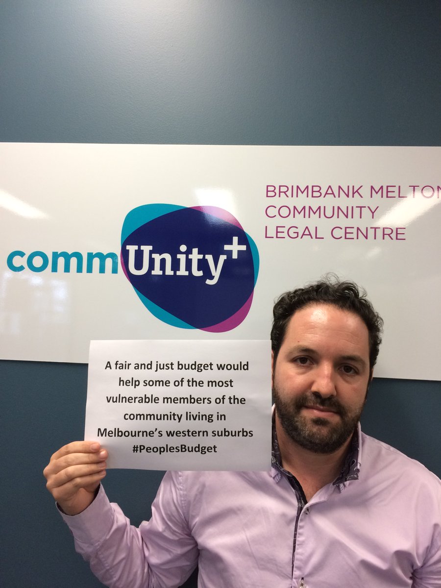 A fair and just budget to help vulnerable community members in the west #PeoplesBudget @NACLCComms <a href="/CommunityLawVic/">Federation of Community Legal Centres Victoria</a>