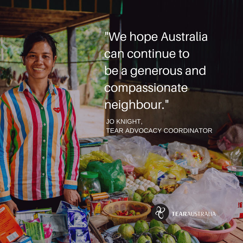 tearfundaus's tweet photo. TEAR's Jo Knight on reported aid cuts: “We are hoping Australia can continue to be a generous and compassionate neighbour." https://t.co/im2ncVb0ZP