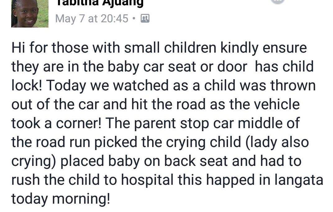 a3Route's tweet photo. 09:40 Parents driving with children,if you can't afford bby seat pls leave it at home!!  https://t.co/ctOxdgdiZC via @r_wasike