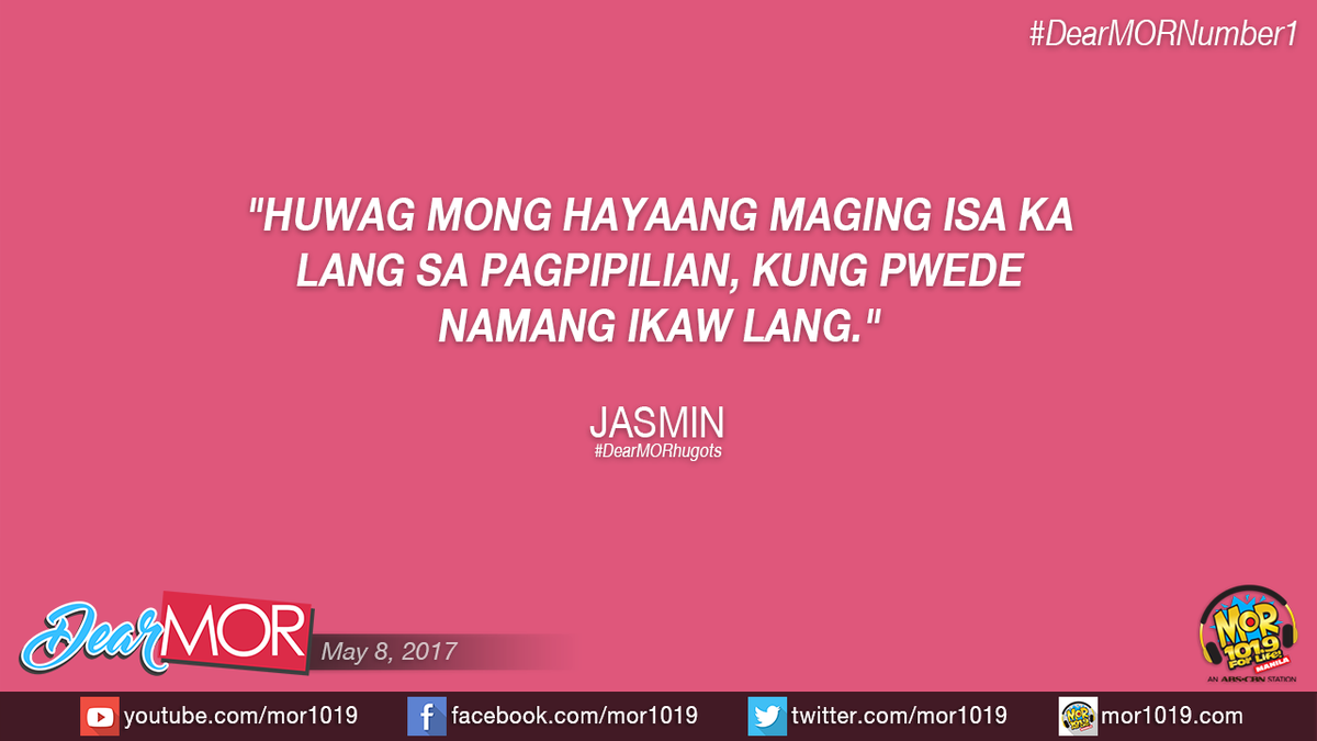 MORentPH's tweet photo. #DearMOR
#DearMORNumber1
#DearMORHugots https://t.co/lEvo37W0nb