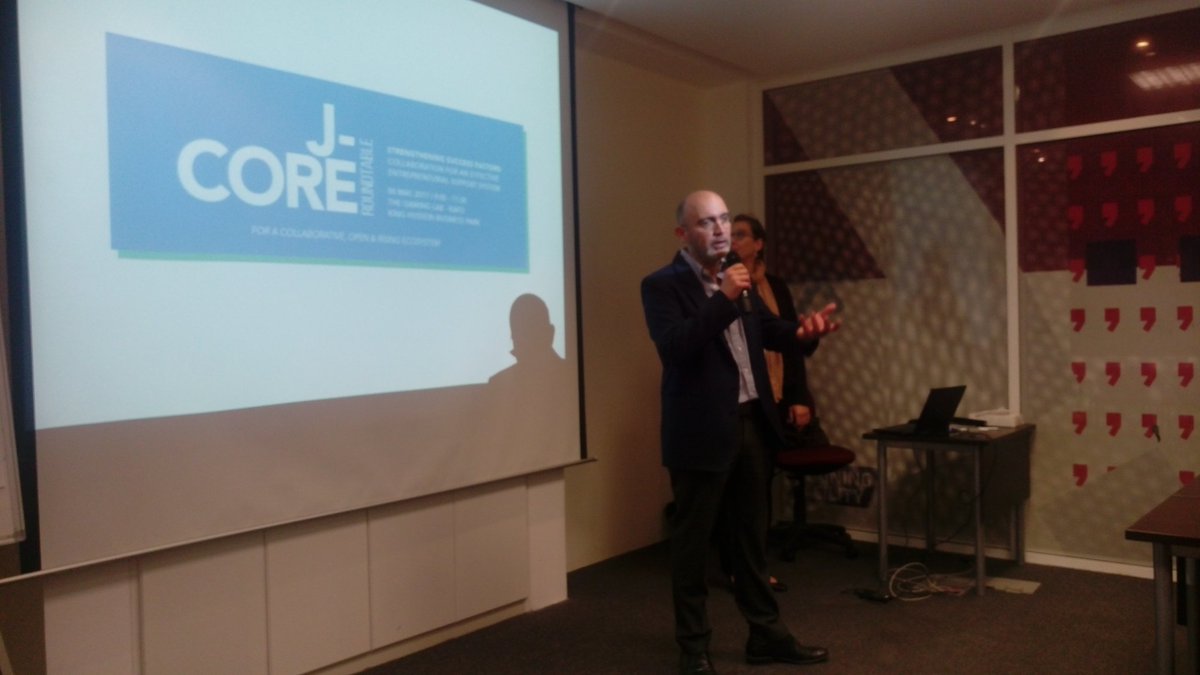 intajICTJO's tweet photo. #J_core roundtable today focuses on #Entrepreneurship categories #mapping  examples &amp; #reach2025 initiative for an open &amp; rising #ecosystem https://t.co/2POxPL3Wy4
