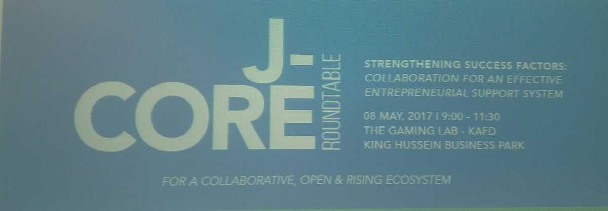 intajICTJO's tweet photo. #J_core roundtable today focuses on #Entrepreneurship categories #mapping  examples &amp; #reach2025 initiative for an open &amp; rising #ecosystem https://t.co/2POxPL3Wy4
