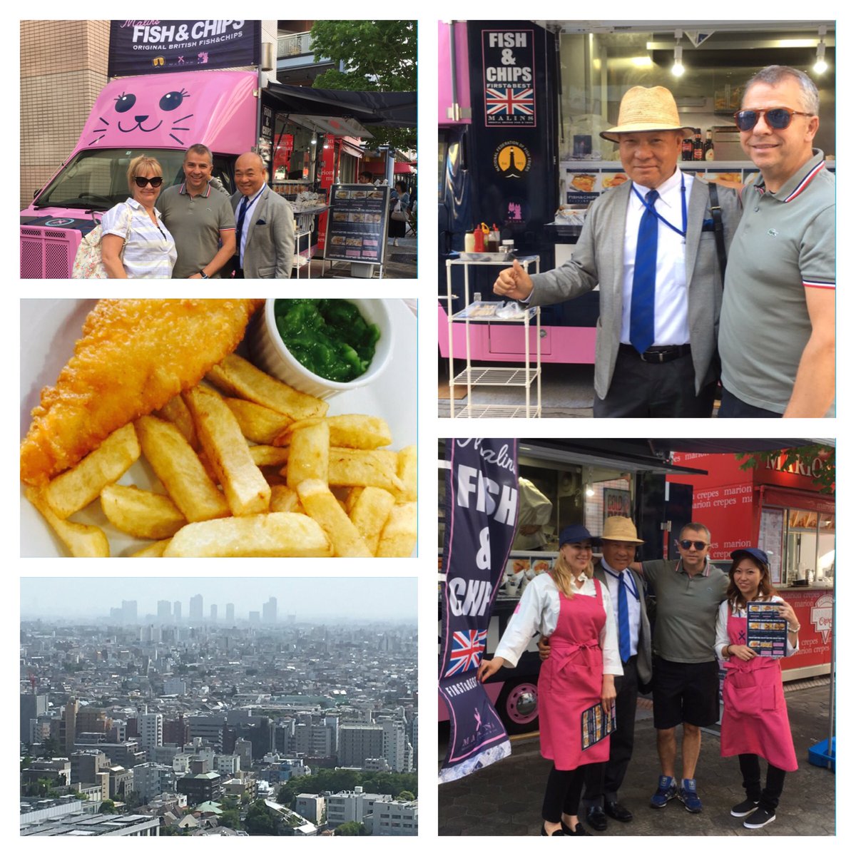 ourplaice's tweet photo. Pleased to be helping fish and chips in #Japan #tokyo #fish #chips #fishandchips @ourplaice @NFFF_UK @FishnChipAwards #chipvan #kitchencart https://t.co/eVP6IW0baZ