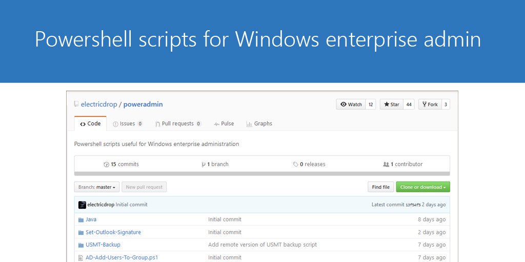 TechNetUK's tweet photo. 📄 | A handy repo with #Powershell scripts useful for Windows enterprise admin: https://t.co/SziknRZXeH #ITPro https://t.co/sHcB6gzsde