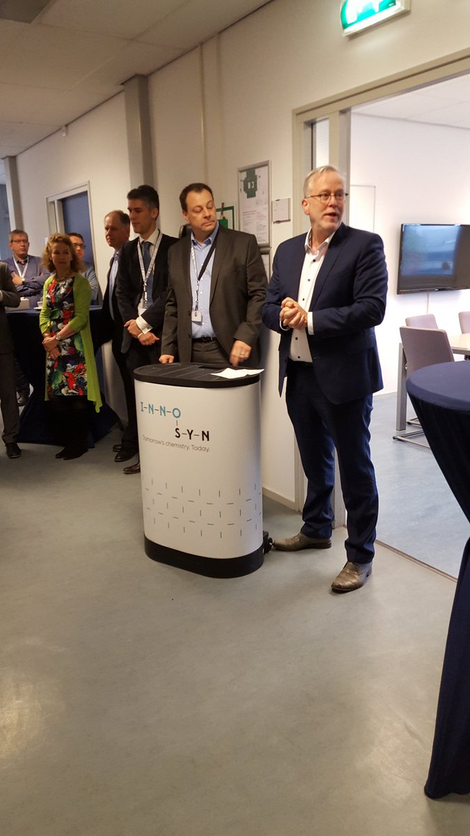 Wilcoters's tweet photo. Official opening of #innosyn by Bert Kip from @Brightlandsnl https://t.co/jD72PQqF2n