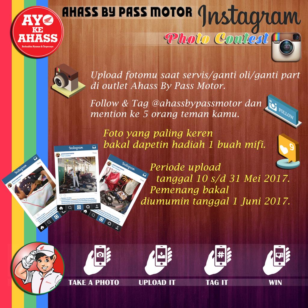 Yuk ikutan Instagram Photo Contest Ahass By Pass Motor