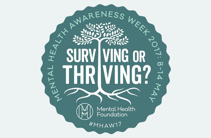 AnxietyUK's tweet photo. It's #MentalHealthAwarenessWeek! Lets work together to raise awareness and help people thrive rather than just survive! #MHAW2017 https://t.co/twrjbPBaZQ