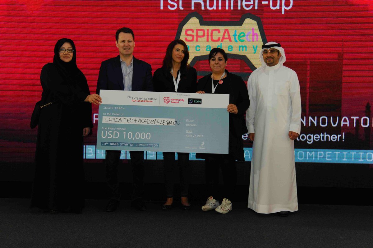 @MITEF ARAB STARTUP COMPETITION-IDEAS TRACK WINNERS
CHECK FULL DETAILS: bit.ly/2pShin5
<a href="/blinkapp_net/">BlinkApp</a>
<a href="/SpicaTechAcad/">SpicaTechAcademy</a>
<a href="/NanoGreen_Hub/">NanoGreen Hub</a>