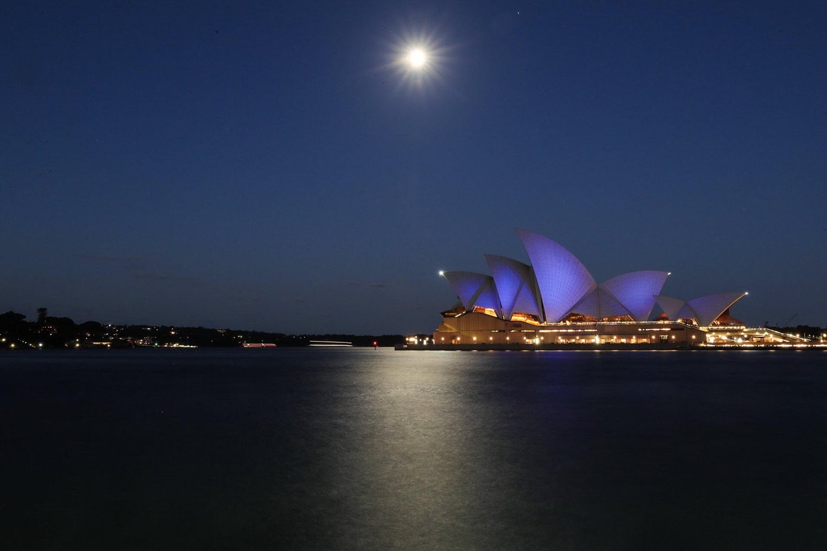 EUinAus's tweet photo. Are you in #Sydney tonight? Can you see the @SydOperaHouse ? It's lit up #EUBlue for #EuropeDay2017 https://t.co/Qb8akdzSKP #EUinAus https://t.co/89HK69CRET