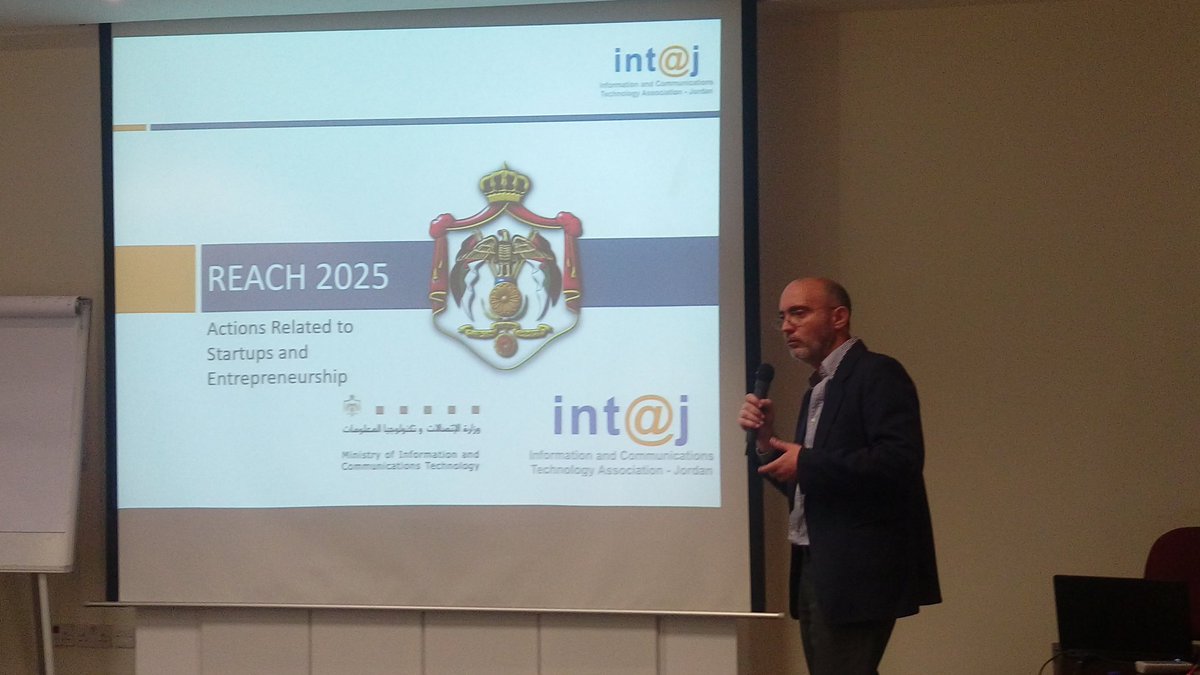 intajICTJO's tweet photo. #Reach2025 - actions related to #startups  and #entrepreneurship by #Intaj CEO in #J_core #roundtable session #jo #ICT #business #MENA #tech https://t.co/srI6nT6NCo