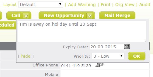 HelpCRM's tweet image. Give your team a heads up with a simple warning flag in the system. #CRMTip #10amTip buff.ly/2lNjRTO
