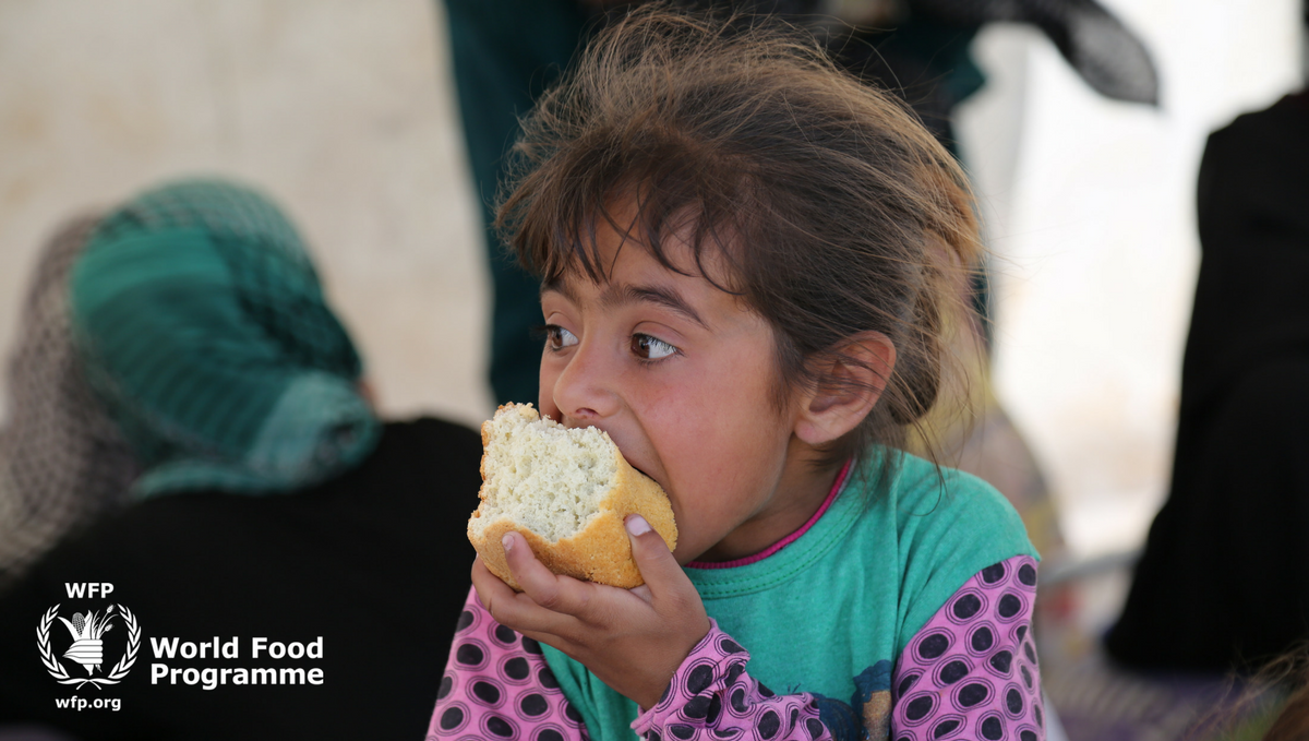 WFP's tweet photo. Since the start of the offensive to retake #Mosul in February, WFP has assisted over 1/2 M children &amp; families with ready-to-eat food 🍞 https://t.co/qcp0AXTVrT