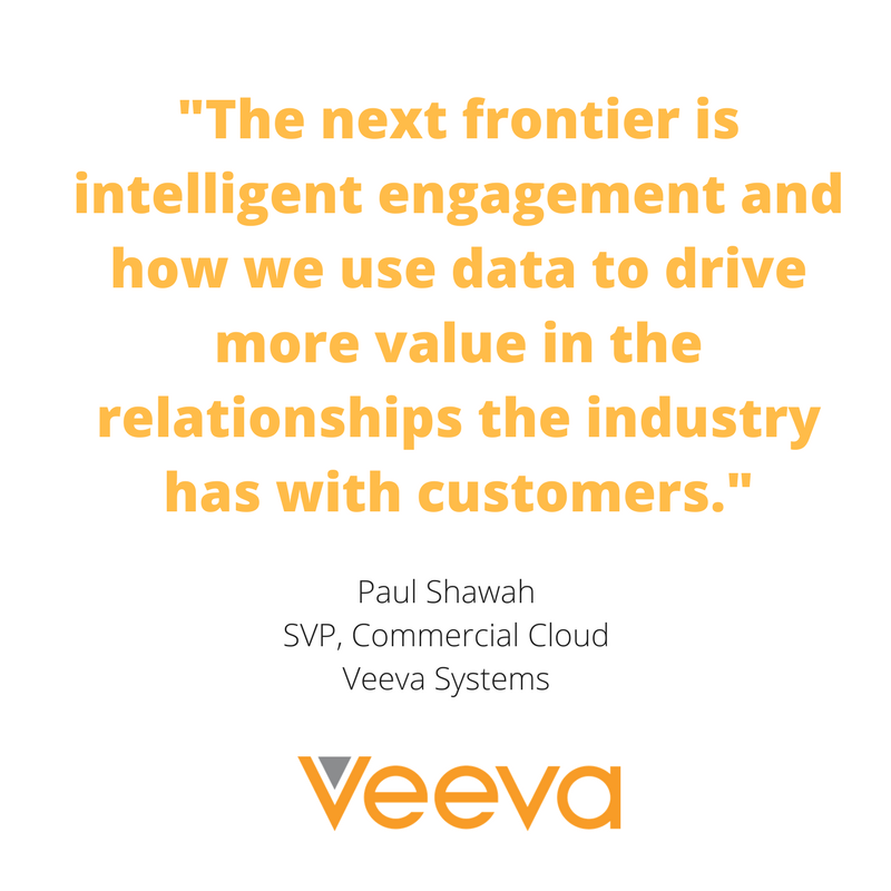 veevasystems's tweet photo. "The next frontier is intelligent engagement..." #VeevaSummit https://t.co/fnHJS6X8wd
