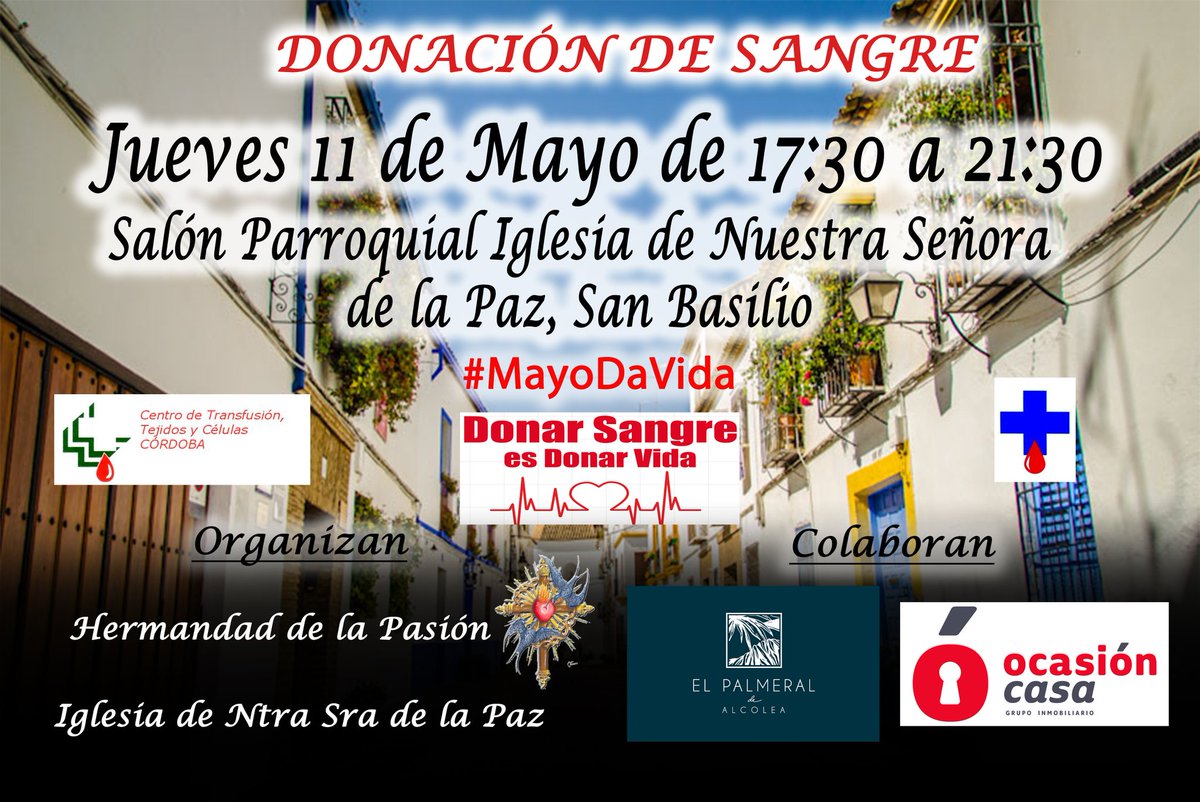 Os recordamos que este Jueves estaremos colaborando con la campaña de donación de sangre. Anímate a regalar un poco de vida!!