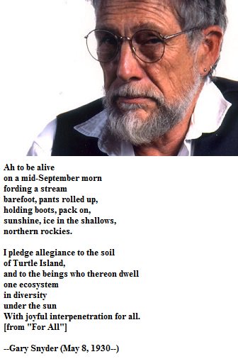 Happy birthday, Gary Snyder! 