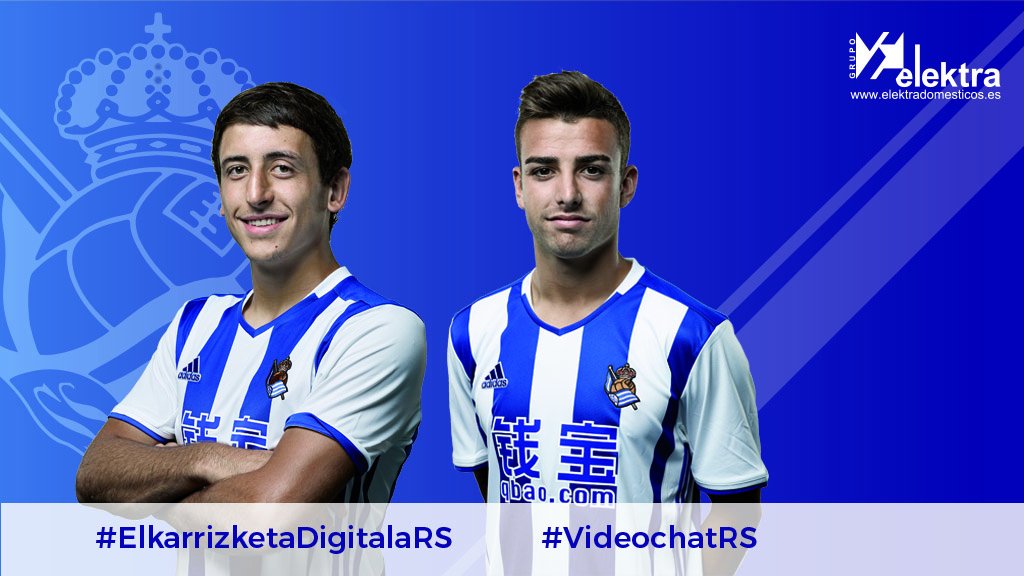 RealSociedad's tweet photo. 💬 ¿Qué quieres preguntar a @mikeloyar11 y @DaviddConcha27? Deja tu pregunta en #VideochatRS y el jueves te contestan en @elektradomestic https://t.co/JZM4CM8SbT