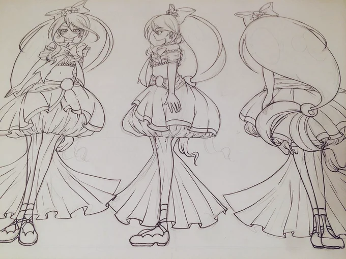 大学の課題で、
オリジナルのブルー系統のプリキュアを考えました?

#落書き
#オリキャラ
#プリキュア 