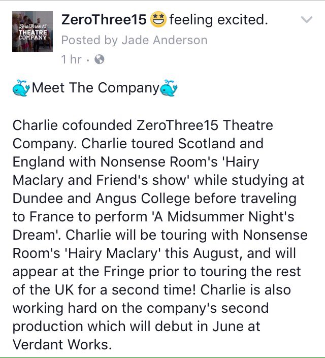ZeroThree15's tweet photo. 🐋Meet The Company🐋
#zerothree15 #zerothree15TheatreCompany #McManus #McManus150 https://t.co/fTitLkdOD6