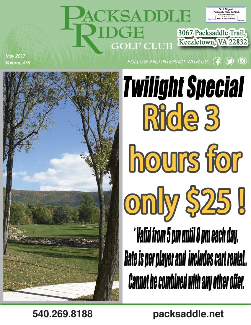 PacksaddleGolf's tweet photo. Great after work special ! https://t.co/BaorcosN1S