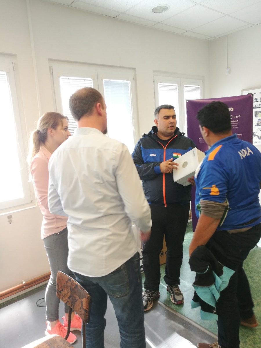 mitteotarget's tweet photo. Yesterday, we met Gagan Narang at our testing shooting range in Pilsen (building No. 1109). Coincidentally, it was also his birthday! https://t.co/YtyGpi8wn2