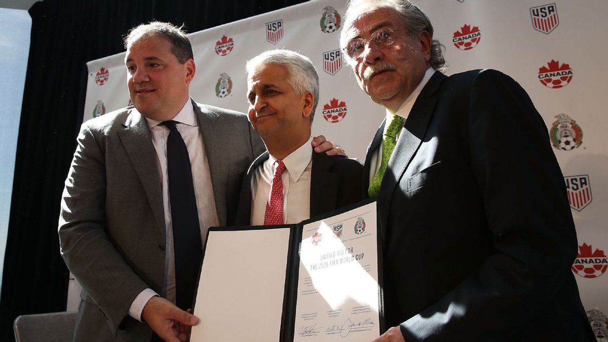 ESPNFC's tweet photo. The U.S.-led bid to bring the 2026 World Cup to North America looks strong, sources have told ESPN FC. https://t.co/qZH5VdLSZe https://t.co/7GAF4Zzyv6