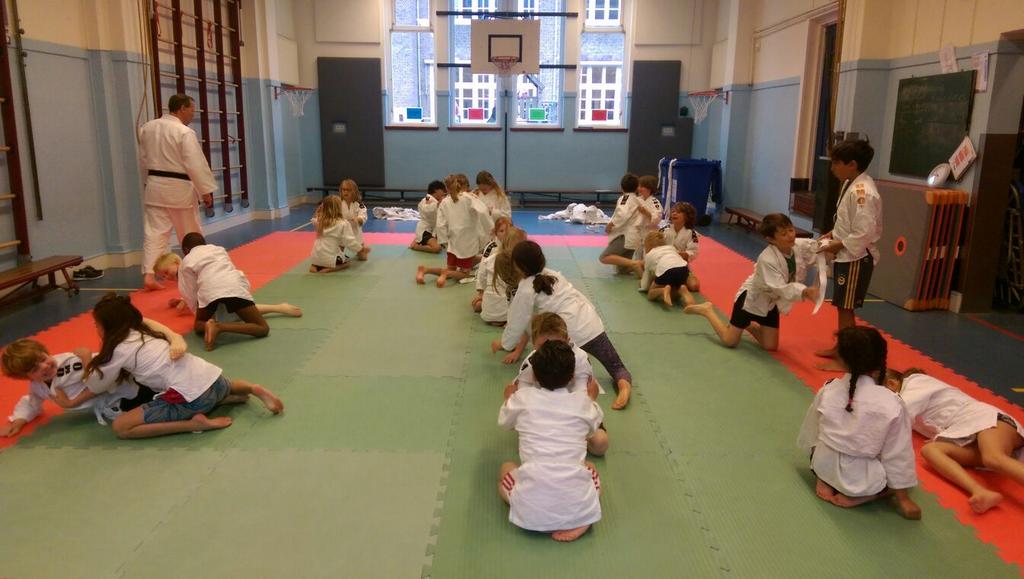 Samenwerken-je energie kwijt-en je zelfvertrouwen vergroten. Daarom doen we aan judo tijdens de gymlessen!