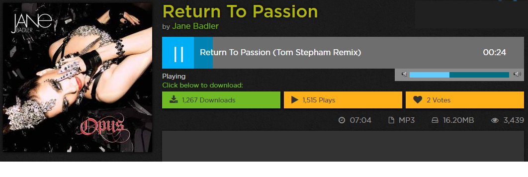 __giano's tweet photo. Incredible remix of @janebadler's fab song #ReturnToPassion by @djtomstephan on @dirrtyremixes! https://t.co/AwGELj8Ror #Opus https://t.co/1TlGuxo0GW