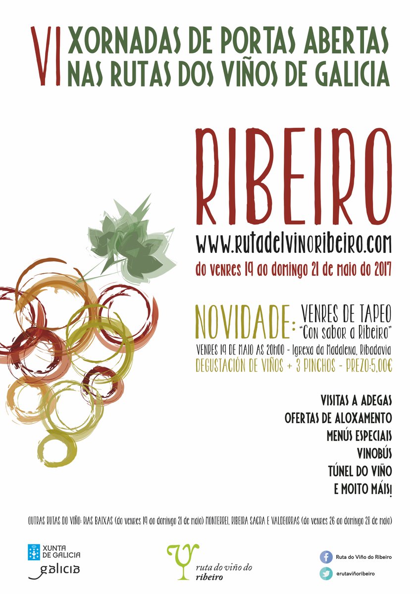 RutaVinoRibeiro's tweet photo. TODAS AS RUTAS DO #ViñoBus DO #Ribeiro COMPLETAS! Queda menos para as VI Xornadas de Portas Abertas, coñece o noso programa de actividades 🍷 https://t.co/nl6NFJhLXi