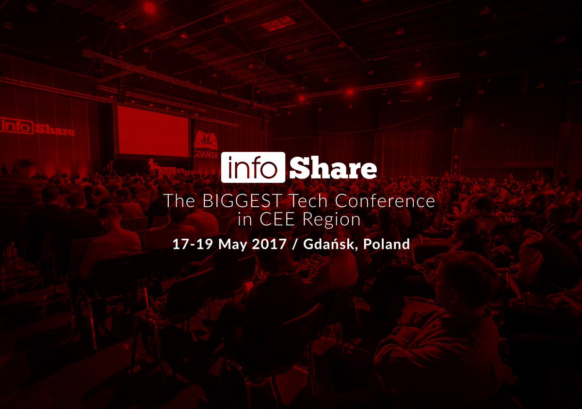 Join #infoShare2017 - the biggest tech conference in Eastern Europe. Show your product and start arranging investor meetings <a href="/infosharepl/">infosharepl</a>