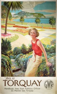 posterteam's tweet photo. UK poster: This is Torquay - GWR https://t.co/Z8INwv0McE #vintageposters #ukposter https://t.co/cb4hFydYp3