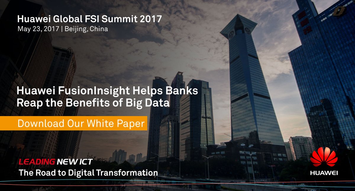 HuaweiSpain's tweet photo. #FusionInsight de #Huawei ayuda a los bancos a usar #BigData y #cloudcomputing para una mejor experiencia de usuario:https://t.co/0pxeK644HU https://t.co/c2mHNtRJWv
