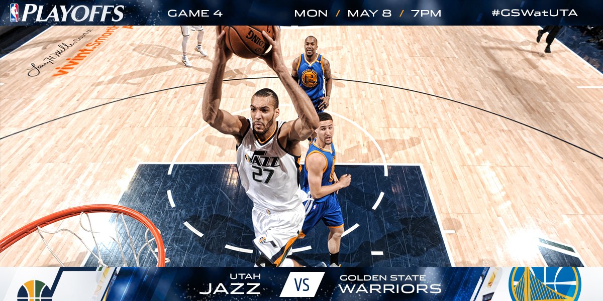 Game 4 // TONIGHT  Be There: bit.ly/2oYELzT   #GSWatUTA https://t.co/aAEEvN7Qsj