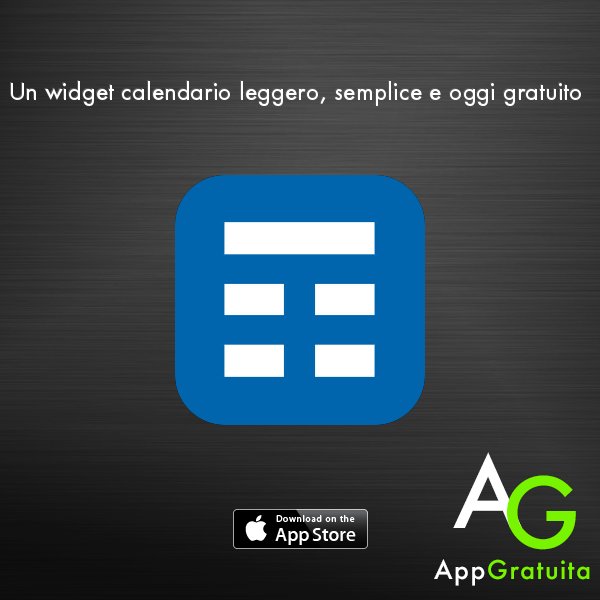 #iPhone: Un widget calendario leggero, semplice e oggi gratuito  - appgratuita.it/un-widget-cale…