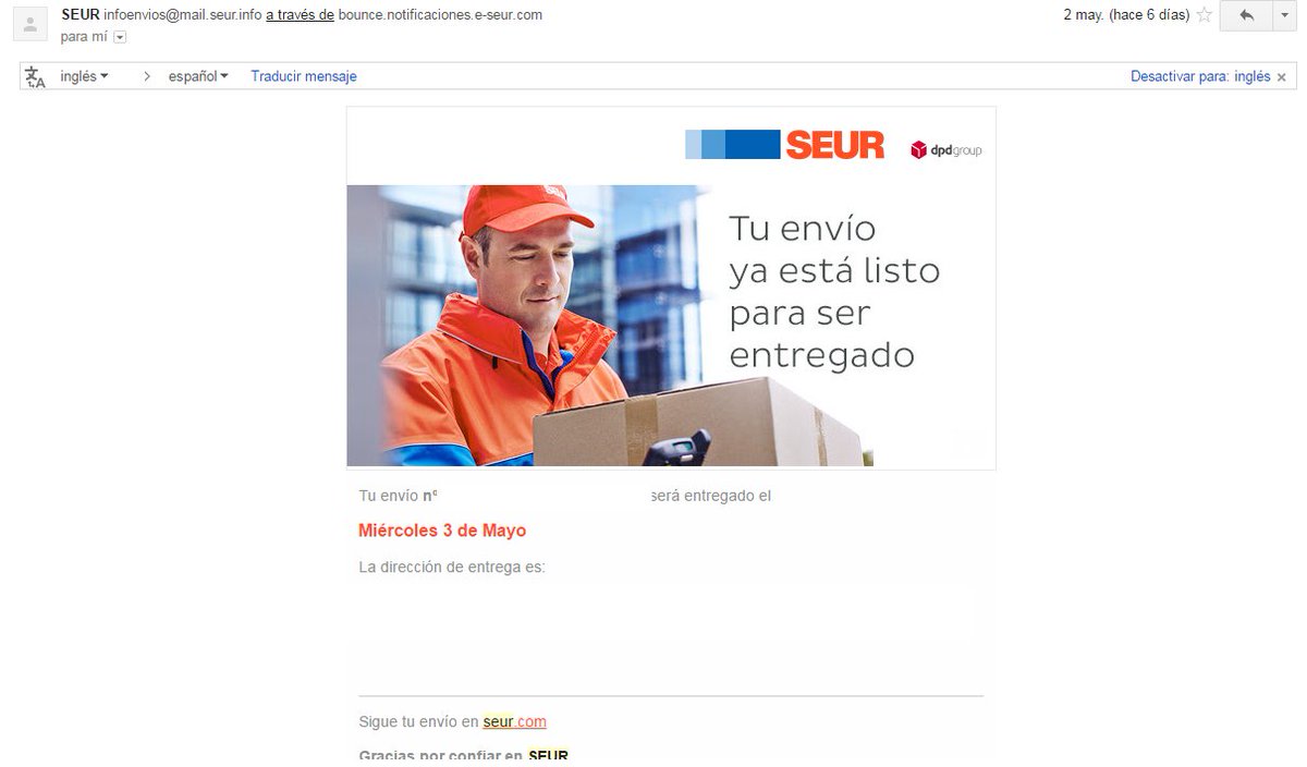 nat_bubbles's tweet photo. @SEUR_responde no tienen vergüenza.Espero un paquete desde el 3 de mayo y ni responden a las reclamaciones. #nuncamas @facua @consumidores https://t.co/DAVuTm1dzZ