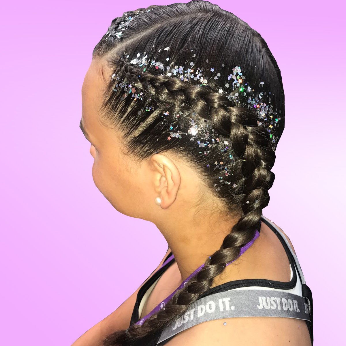 THEBRAIDBAR's tweet photo. Glitter Goddess ✨💖✨ #TheBraidBar #BraidBae https://t.co/OtXb4f8RJV