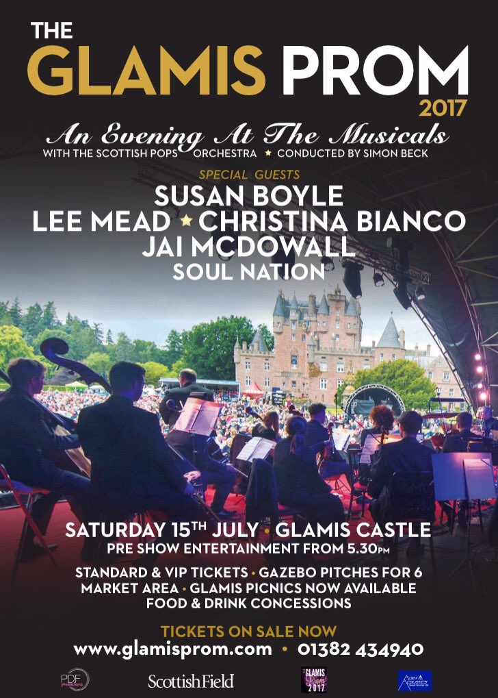 Exciting News just announced topping the Bill ​<a href="/glamisproms/">Glamis Prom 2018</a> @SusanBoyleHQ 
#glamisprom17