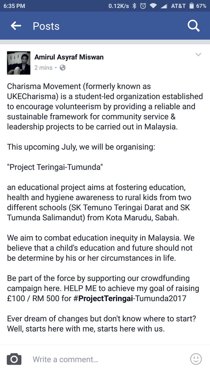AmirAsyrafWoi's tweet photo. "A child's education & future should not be determined by his or her circumstances in life"
#HelpUs2HelpThem #OneTeachesTwoLearn https://t.co/EWhSoeNDRX