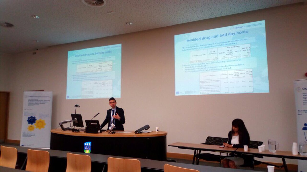 Here's Martin Wilson presenting the #SIMPATHY economic tool. Learn how much you could save with better polypharmacy management #ICIC17