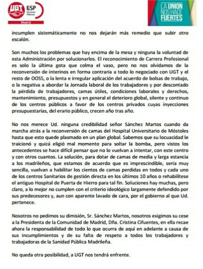SUMMA112UGT's tweet photo. Nos quedamos sin reactivación de la carrera profesional https://t.co/nVugzGscHE
