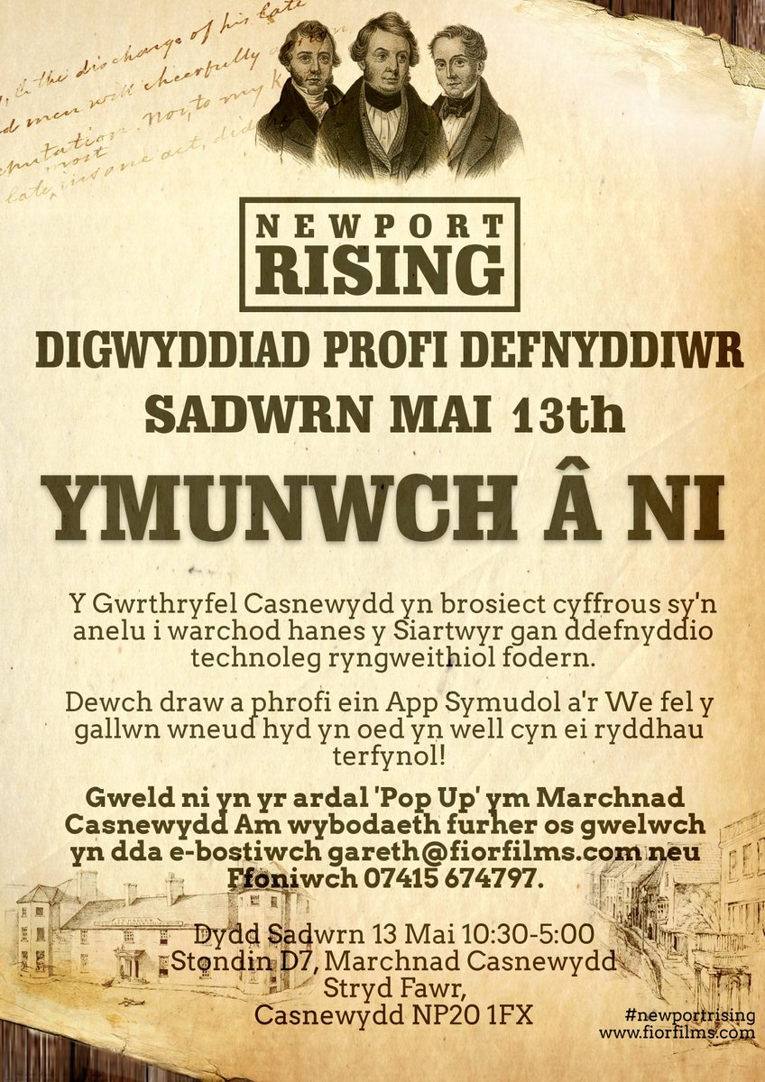 fiorfilms's tweet photo. Ymunwch â ni @cadwwales @cadwcymru @NewportCredit #Cymraeg #film @FfilmCymruWales #newportrising https://t.co/SfbS0qHhAR