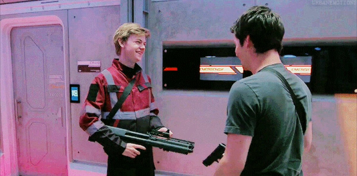 DYLMAS TOGETHER ON SET FROM THE MAZE RUNNER UNTIL THE DEATH CURE