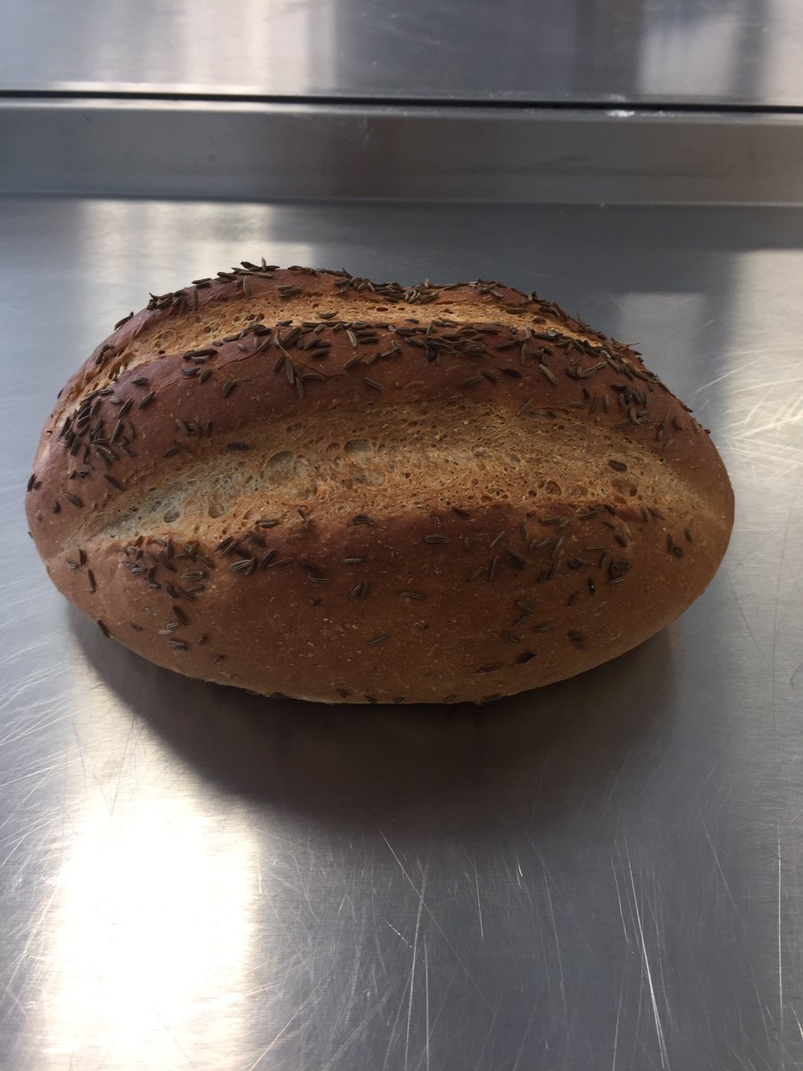 jasross107's tweet image. Some tasty caraway and rye bread on sale from our award winning bakery shop right now @CofGcollege #deliciousbread