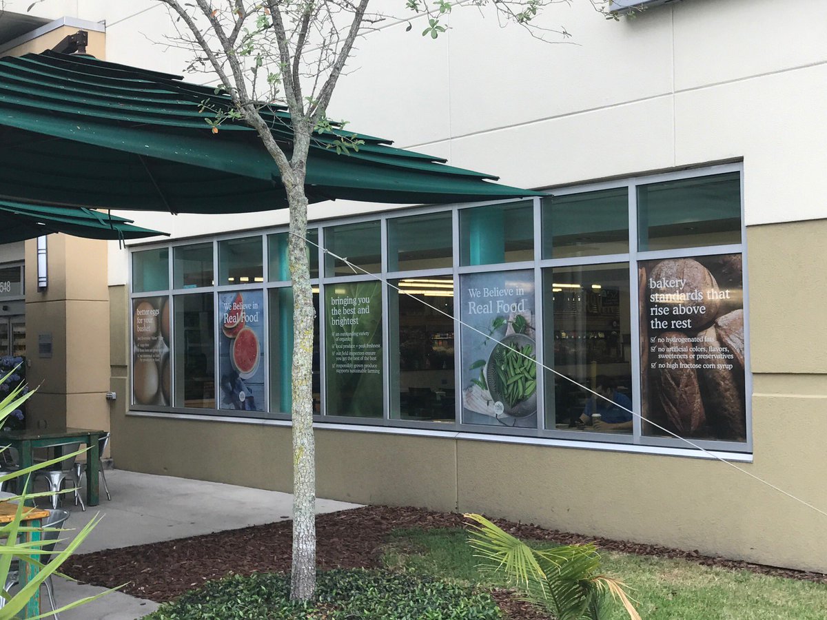 FASTSIGNS2012's tweet photo. #Brandcampaigns spread messaging across multiple locations. Happy to help, Whole Foods! #perforatedwindowvinyl https://t.co/foTsmo8F2h