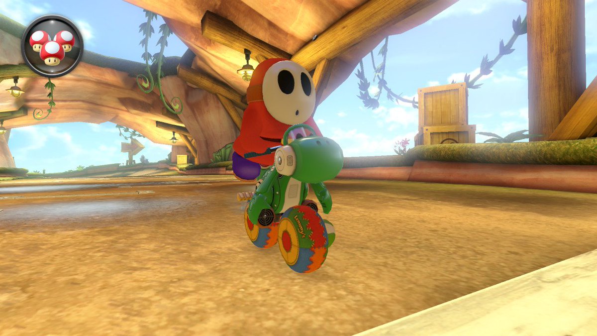 ヨッシーバイクに乗るヘイホーの図はちょっと面白い #MK8D #NintendoSwitch