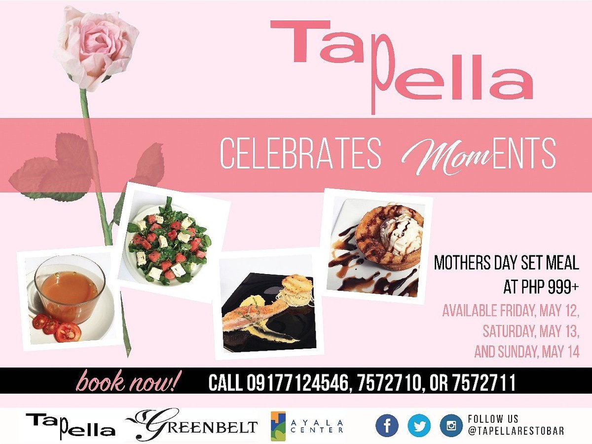 tapellarestobar's tweet photo. come and celebrate with us https://t.co/5Zr7ldw9dL