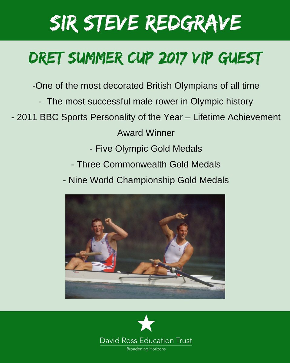 We are excited to announce that our VIP Guest at this year's Summer Cup will be Olympic super star Sir Steve Redgrave!! #Inspiration